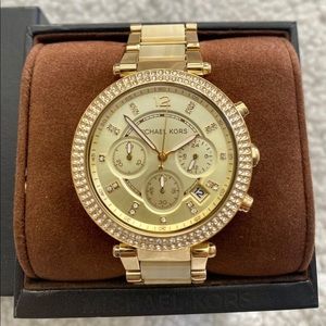 MICHAEL KORS│Women's MK5632 Parker Chronograph Goldtone Watch